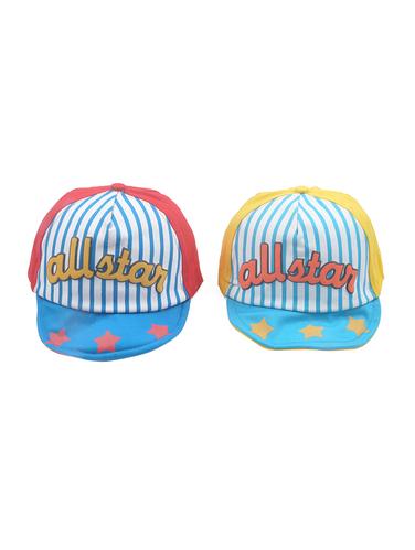 multi colored cotton cap (Set Of 2) - 14421468 - Very Small Image - 1