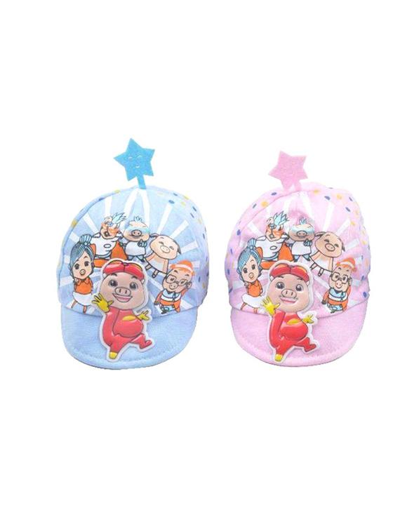 multi colored cotton cap (Set Of 2) - 14421469 - Zoom Image - 1