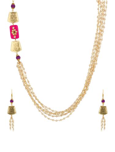 multi colored crystal long necklace - 14421488 - Very Small Image - 1