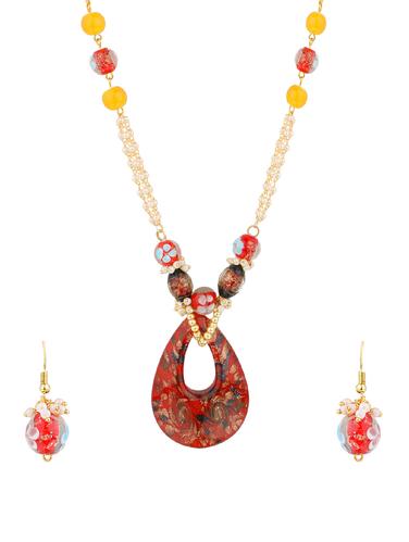 multi colored crystal choker necklaces and earrings - 14421509 - Very Small Image - 1