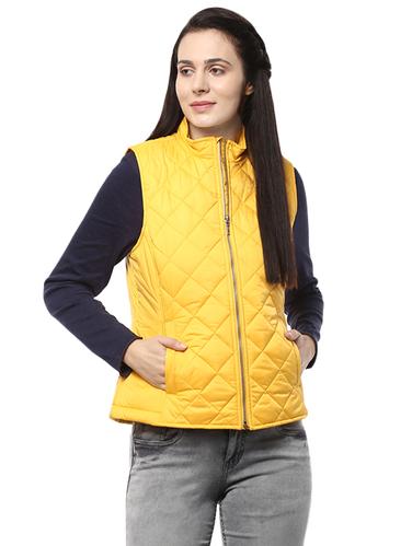 yellow quilted gilet jacket - 14421524 - Very Small Image - 1