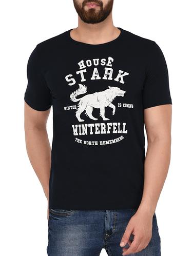 navy blue cotton t-shirt - 14421602 - Very Small Image - 1