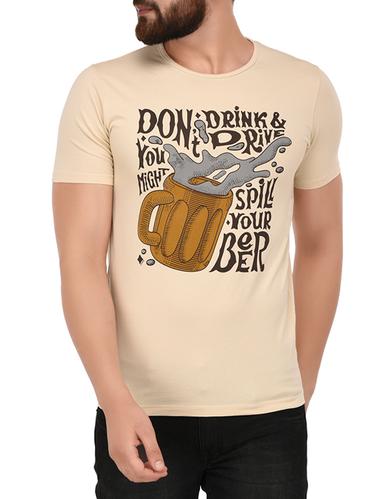 beige cotton t-shirt - 14421620 - Very Small Image - 1