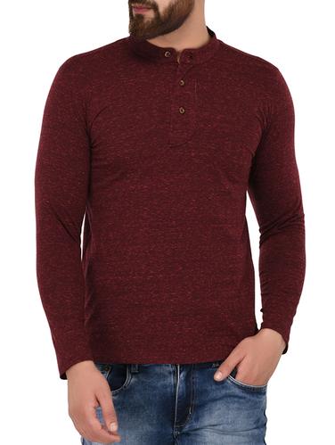 maroon cotton t-shirt - 14421632 - Very Small Image - 1