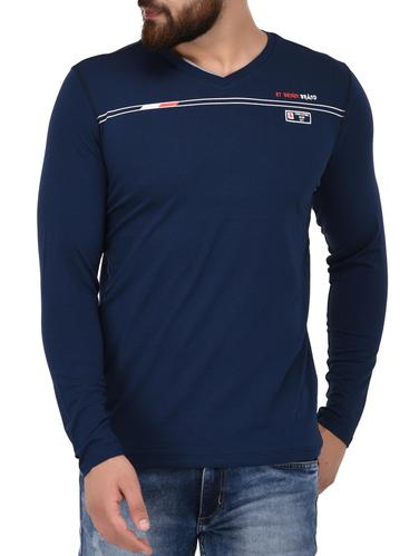 navy blue cotton t-shirt - 14421636 - Very Small Image - 1