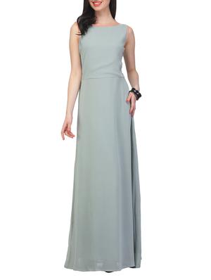 grey georgette maxi dress - 14422010 - Standard Image - 1