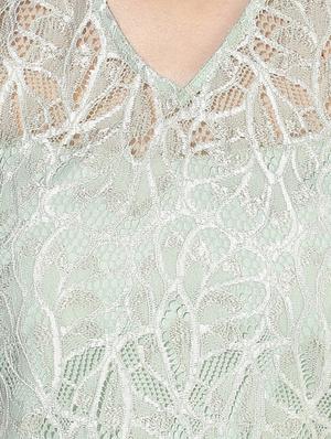 sheer lace v-neck sheath dress - 14422062 - Standard Image - 5