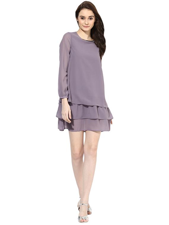purple ruffle dress - 14422077 - Zoom Image - 1