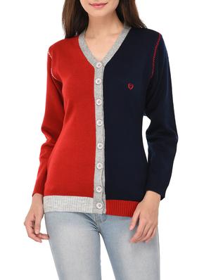 multicolored woollen cardigan - 14422121 - Standard Image - 1