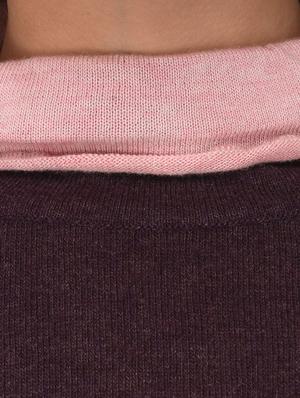 purple woollen turtle neck pullover - 14422123 - Standard Image - 4