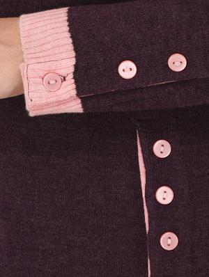 purple woollen turtle neck pullover - 14422123 - Standard Image - 5