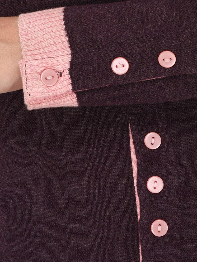 purple woollen turtle neck pullover - 14422123 - Zoom Image - 5
