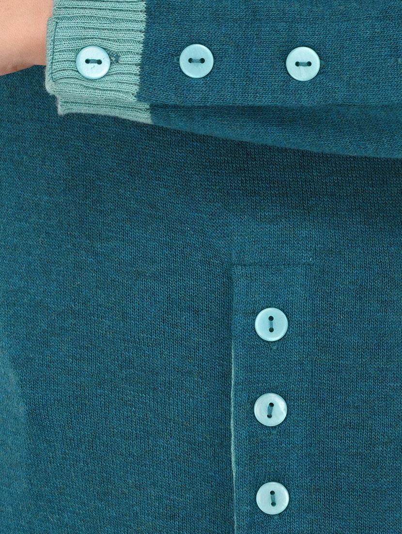 blue woollen turtle neck pullover - 14422124 - Zoom Image - 5