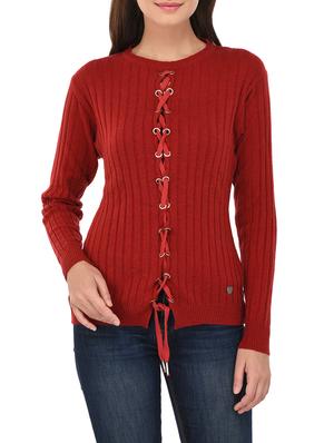red woollen pullover - 14422126 - Standard Image - 1