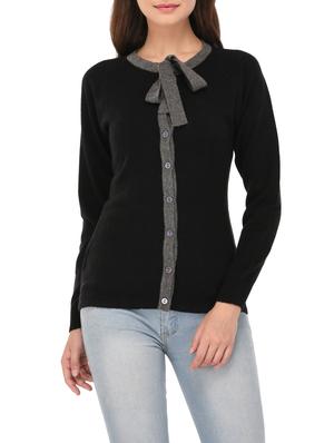black woollen cardigan - 14422139 - Standard Image - 1