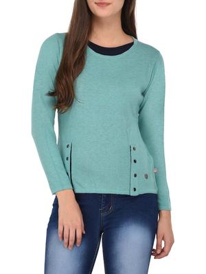 blue woollen pullover - 14422145 - Standard Image - 1