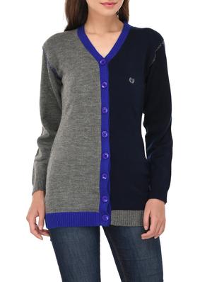 Multi colored woolen cardigan - 14422146 - Standard Image - 1