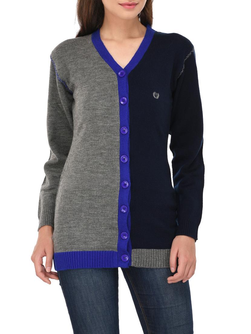 Multi colored woolen cardigan - 14422146 - Zoom Image - 1