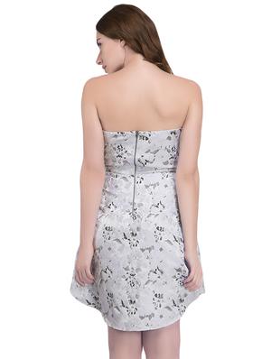 grey off shoulder dress - 14422286 - Standard Image - 4