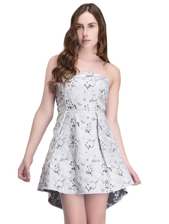 grey off shoulder dress - 14422286 - Zoom Image - 2