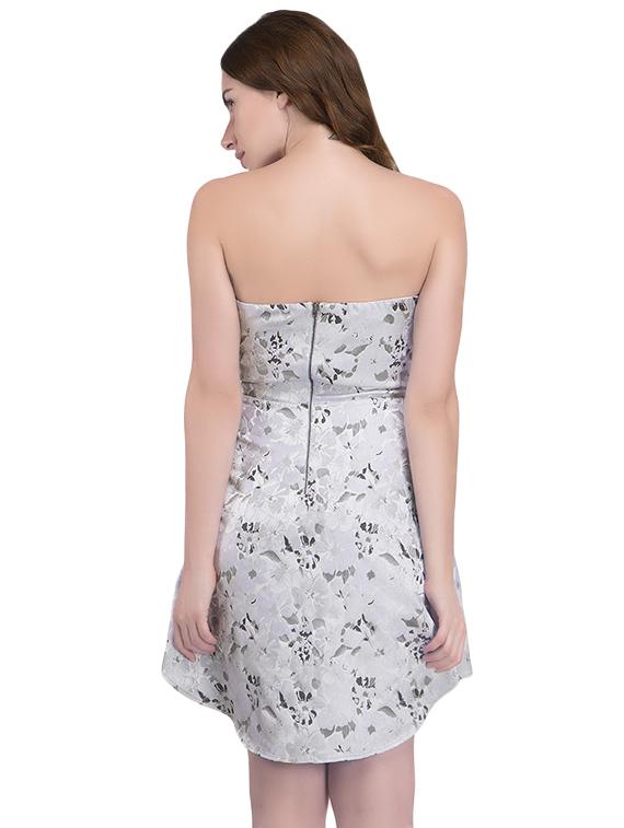 grey off shoulder dress - 14422286 - Zoom Image - 4
