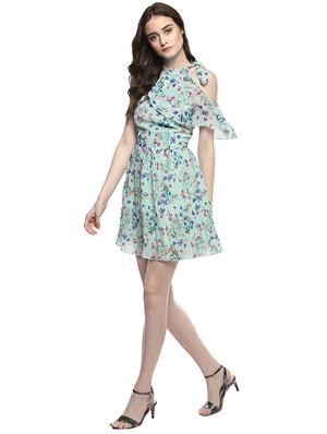blue floral a-line dress - 14422302 - Standard Image - 1