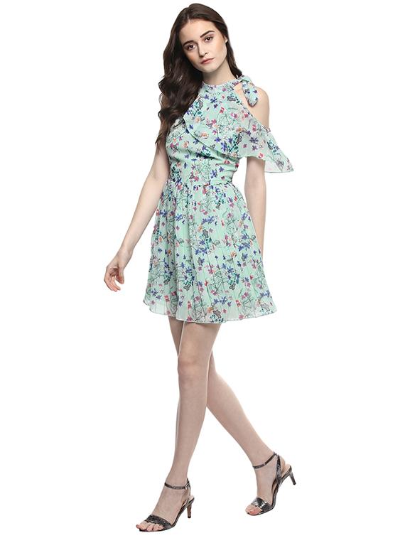 blue floral a-line dress - 14422302 - Zoom Image - 1