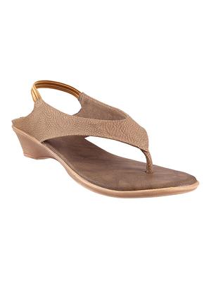beige pu back strap sandals - 14422431 - Standard Image - 1