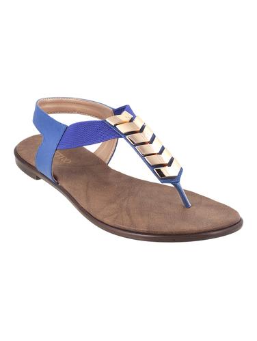 blue pu back strap sandals - 14422450 - Very Small Image - 1