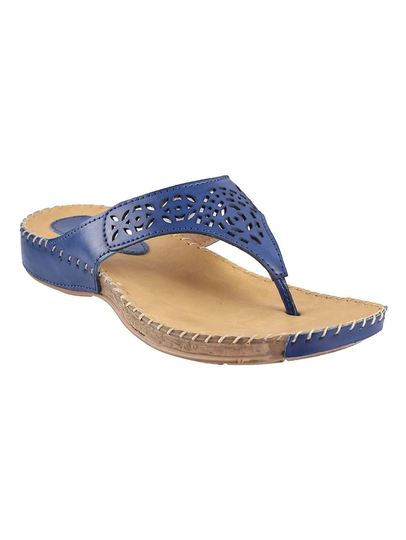 blue toe separator slippers - 14422517 - Zoom Image - 1