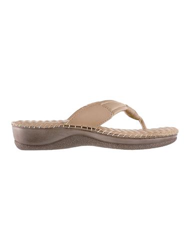 beige toe separator slippers - 14422631 - Very Small Image - 1
