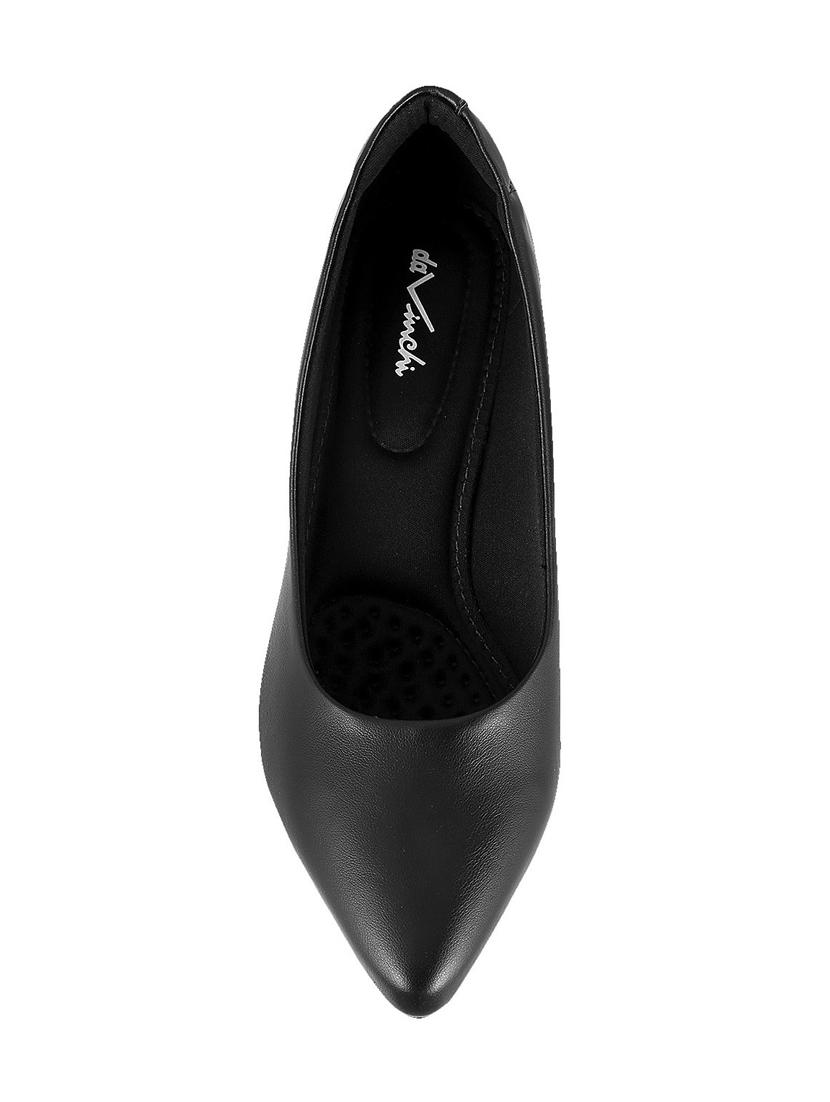 black leatherette slip on pumps - 14422652 - Zoom Image - 3