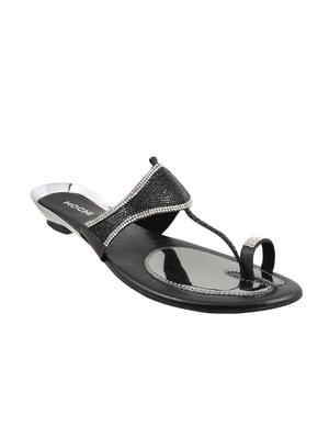 black sheet one toe sandals - 14422768 - Standard Image - 1