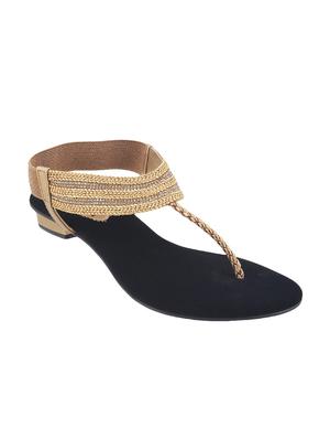 gold back strap sandal - 14422812 - Standard Image - 1