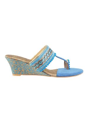 blue one toe wedge - 14422872 - Standard Image - 1