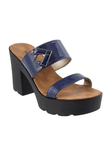 blue pu slip on sandals - 14422883 - Very Small Image - 1