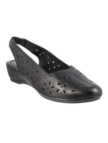 black pu back strap wedges - 14422939 - Very Small Image - 1