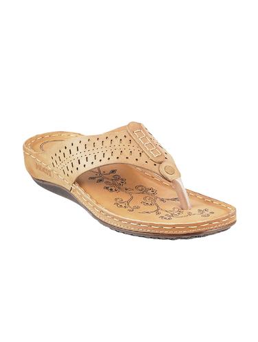 beige toe separator slippers - 14422972 - Very Small Image - 1