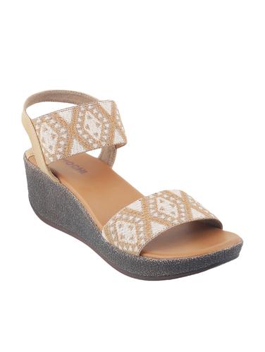 beige pu back strap wedges - 14422977 - Very Small Image - 1