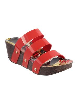 red tpr slip on wedges - 14423037 - Standard Image - 1
