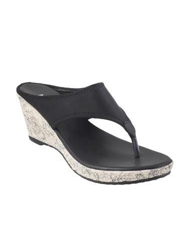 black open thong wedge - 14423043 - Very Small Image - 1