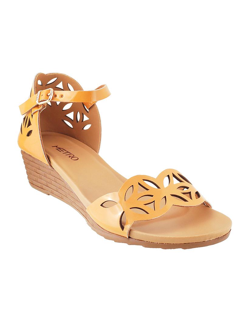 yellow ankle strap wedge - 14423046 - Zoom Image - 1