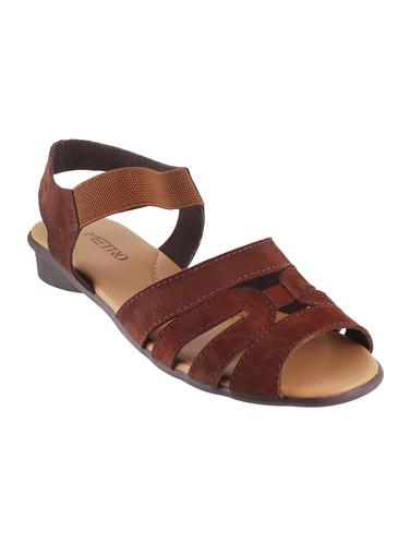 brown tpr back strap sandals - 14423069 - Very Small Image - 1