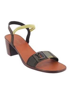 green pu back strap sandals - 14423071 - Standard Image - 1