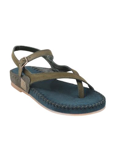green tpr back strap sandals - 14423118 - Very Small Image - 1