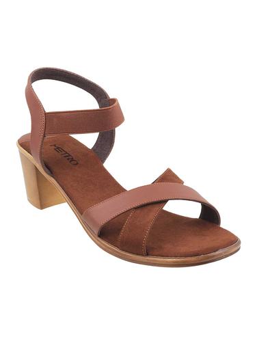 brown pu back strap sandals - 14423125 - Very Small Image - 1