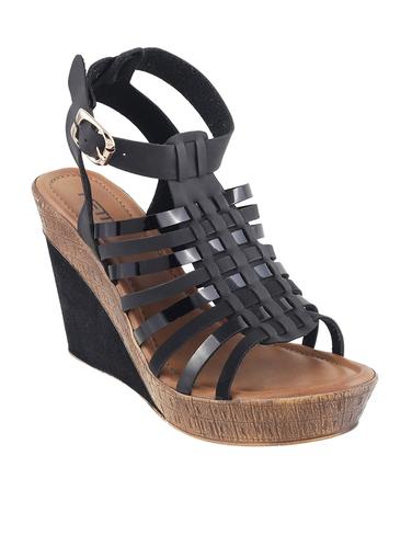 black ankle strap wedge - 14423147 - Very Small Image - 1