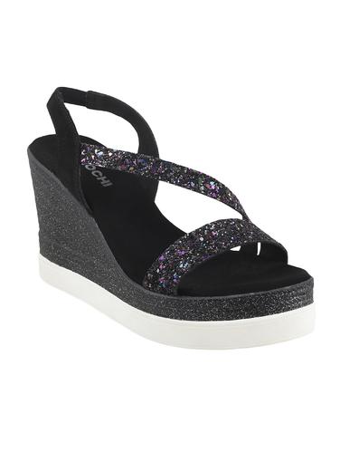 black pu back strap wedges - 14423153 - Very Small Image - 1