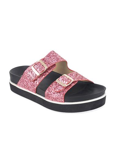 pink pu slip on wedges - 14423166 - Very Small Image - 1
