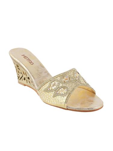 gold sheet slip on wedges - 14423177 - Very Small Image - 1